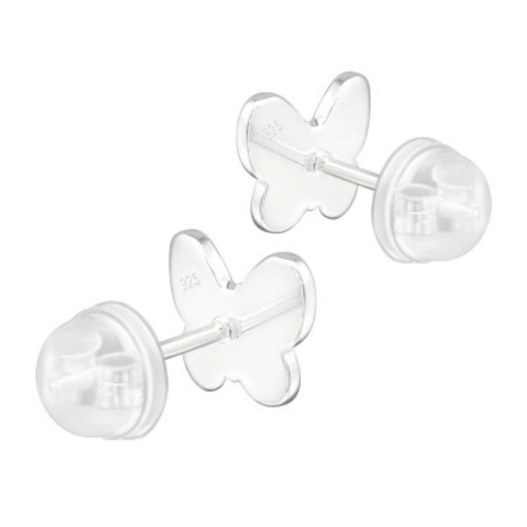 Children's Silver Butterfly Ear Studs #Clearance#Lastprice#No offer - Picture 6 of 6